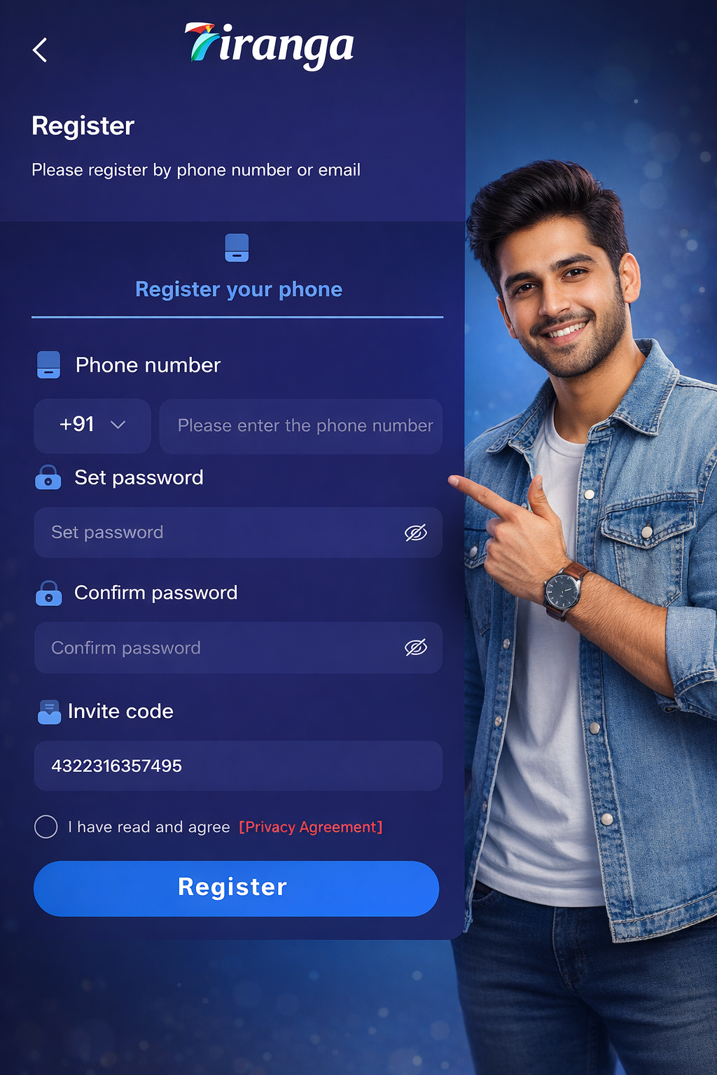 Tiranga register